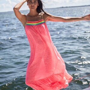 Pitusa Braided Low Back Dress, Hot Pink, Standard, NWT